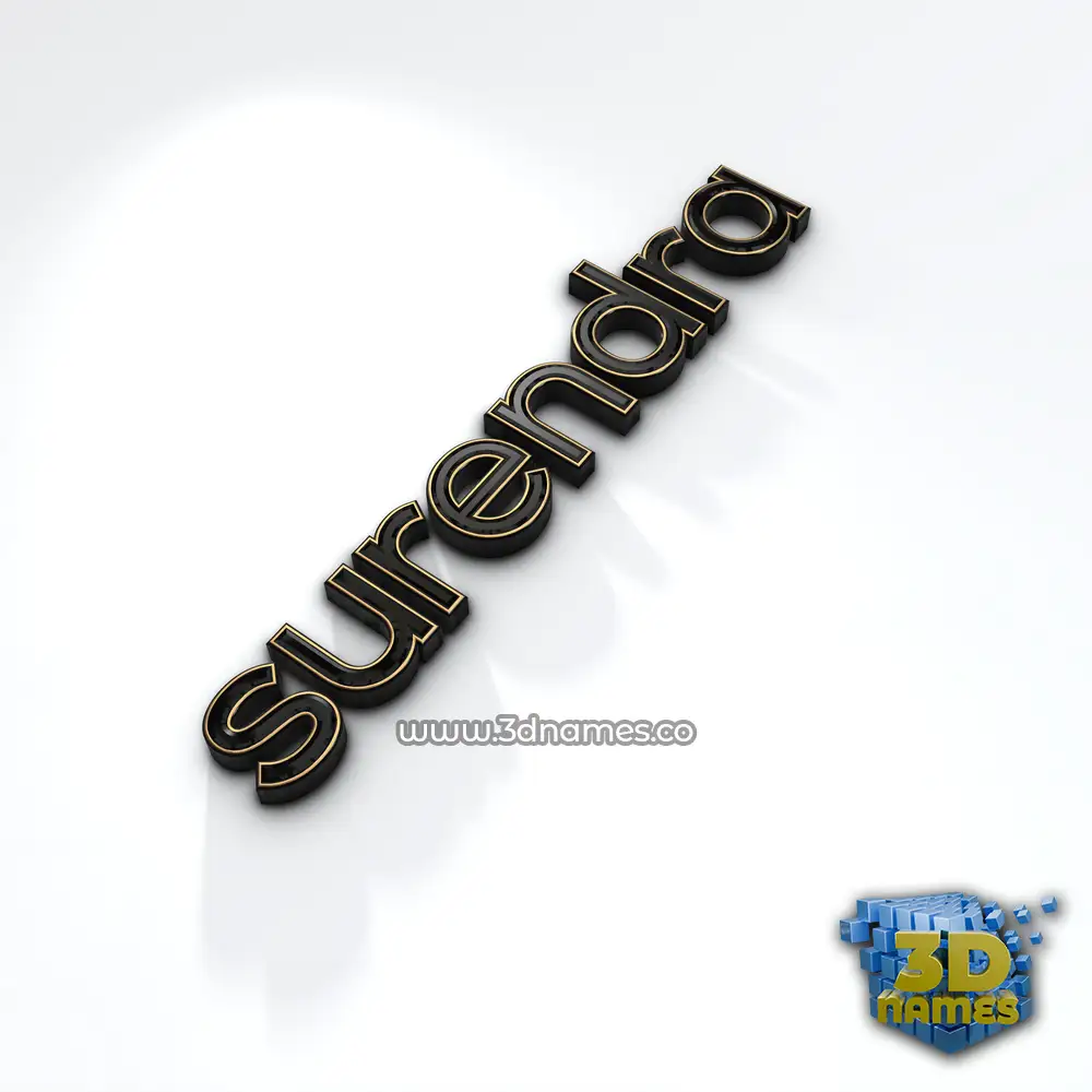 surendra in Black'n'White style - 3D name wallpaper