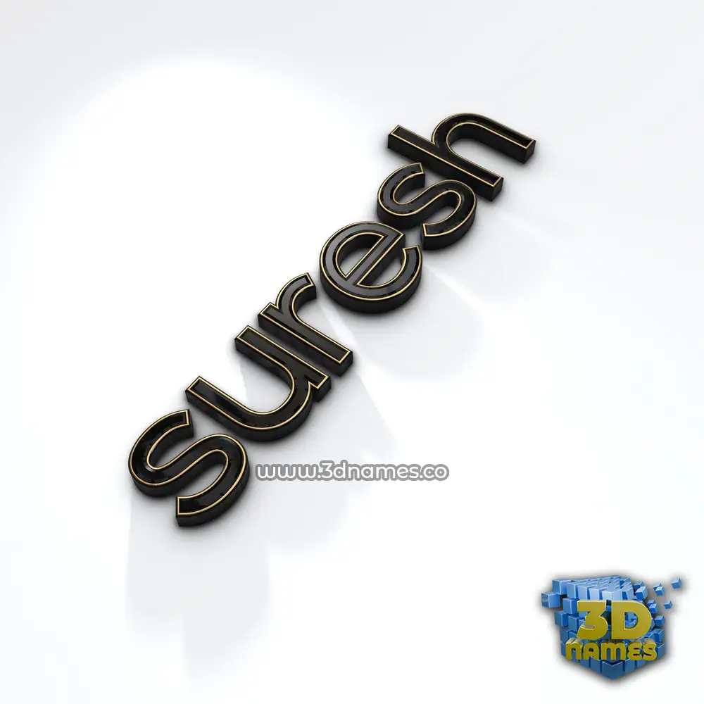 suresh in Black'n'White style - 3D name wallpaper