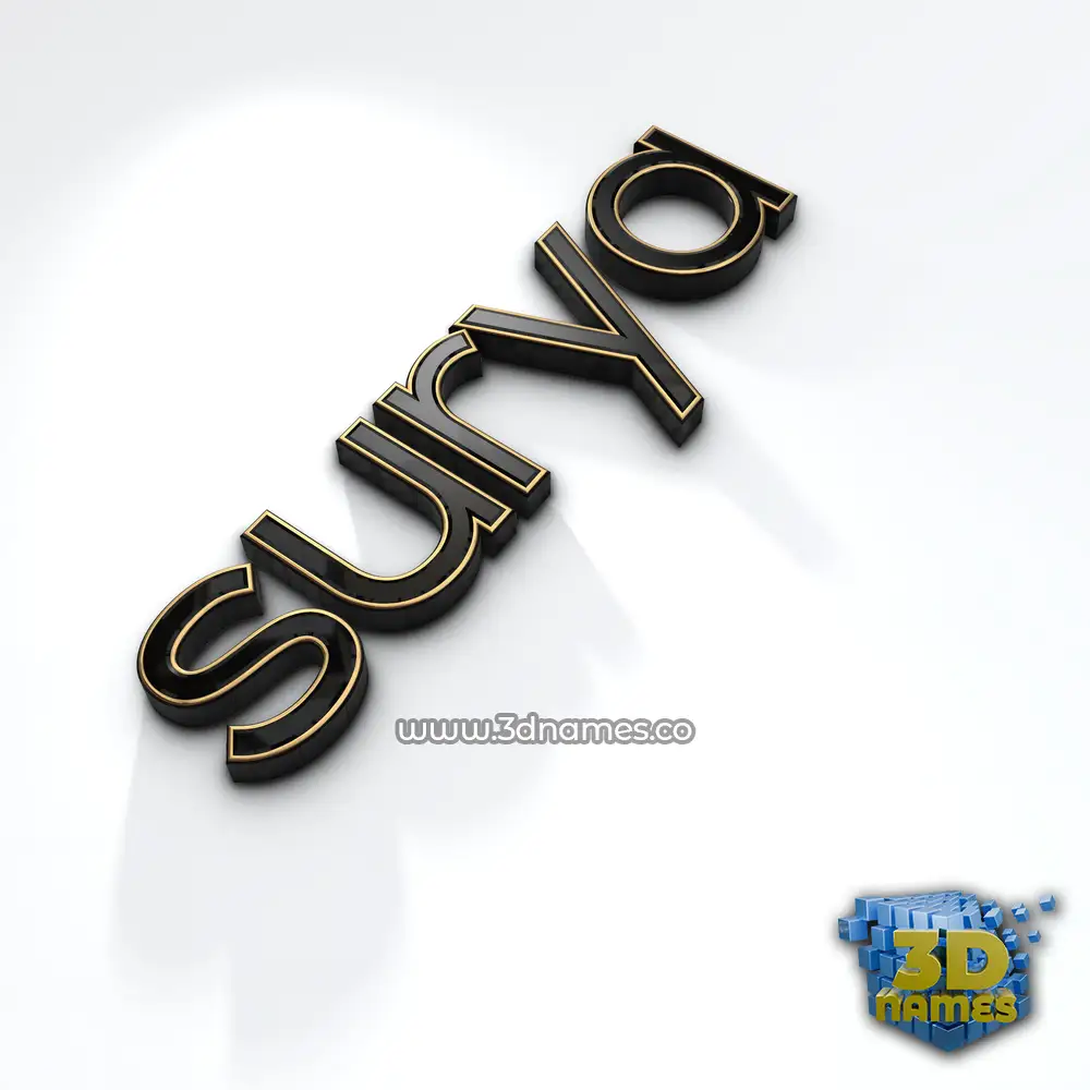 surya in Black'n'White style - 3D name wallpaper