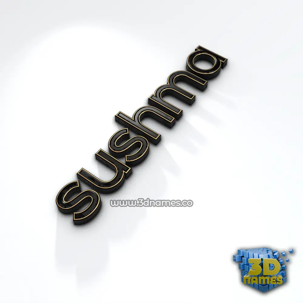 sushma in Black'n'White style - 3D name wallpaper
