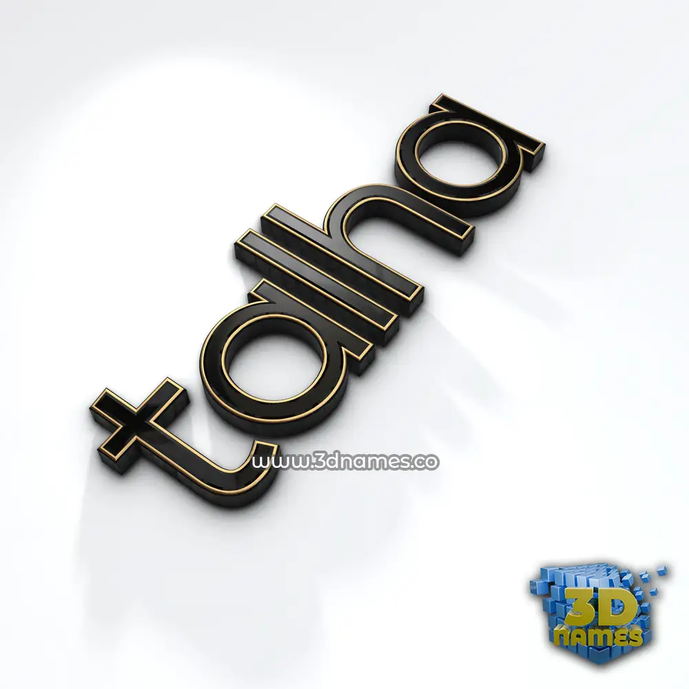 talha in Black'n'White style - 3D name wallpaper