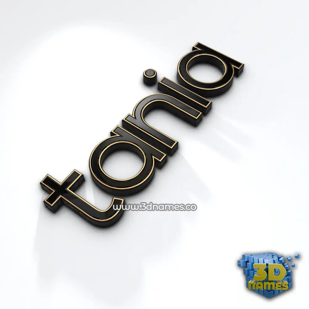 tania in Black'n'White style - 3D name wallpaper