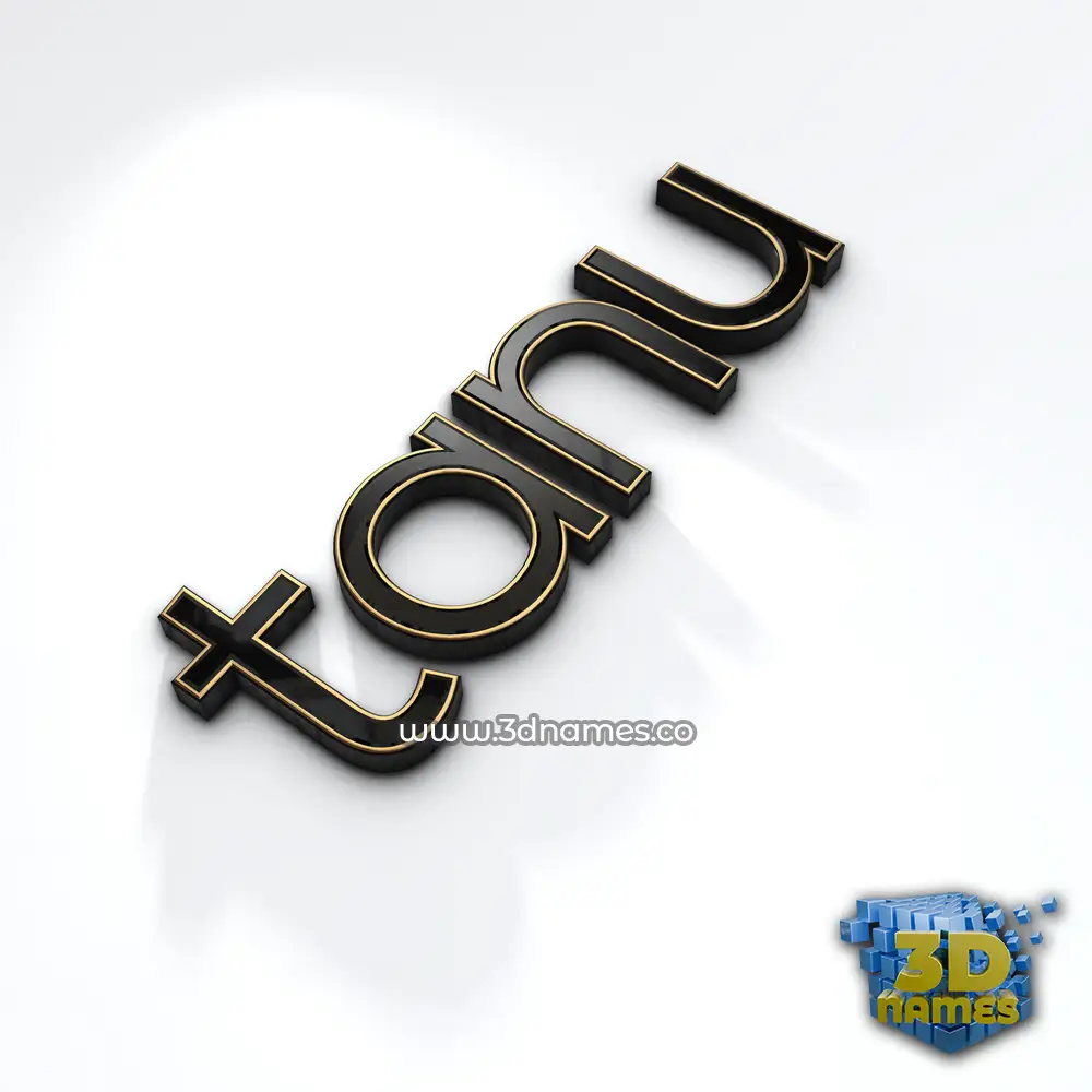 tanu in Black'n'White style - 3D name wallpaper