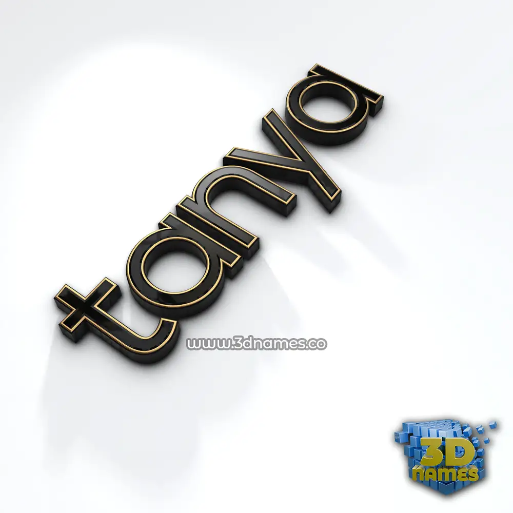 tanya in Black'n'White style - 3D name wallpaper