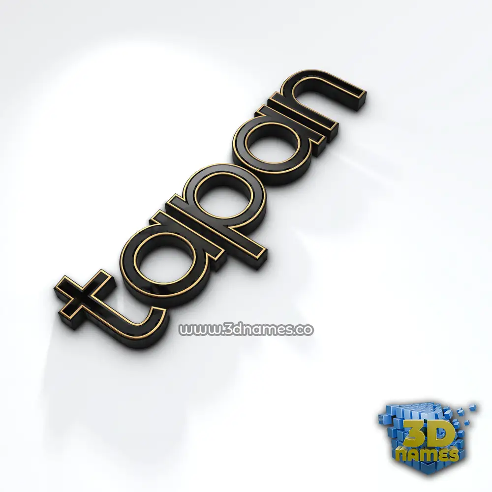 tapan in Black'n'White style - 3D name wallpaper