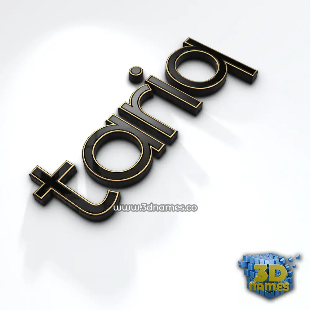 tariq in Black'n'White style - 3D name wallpaper