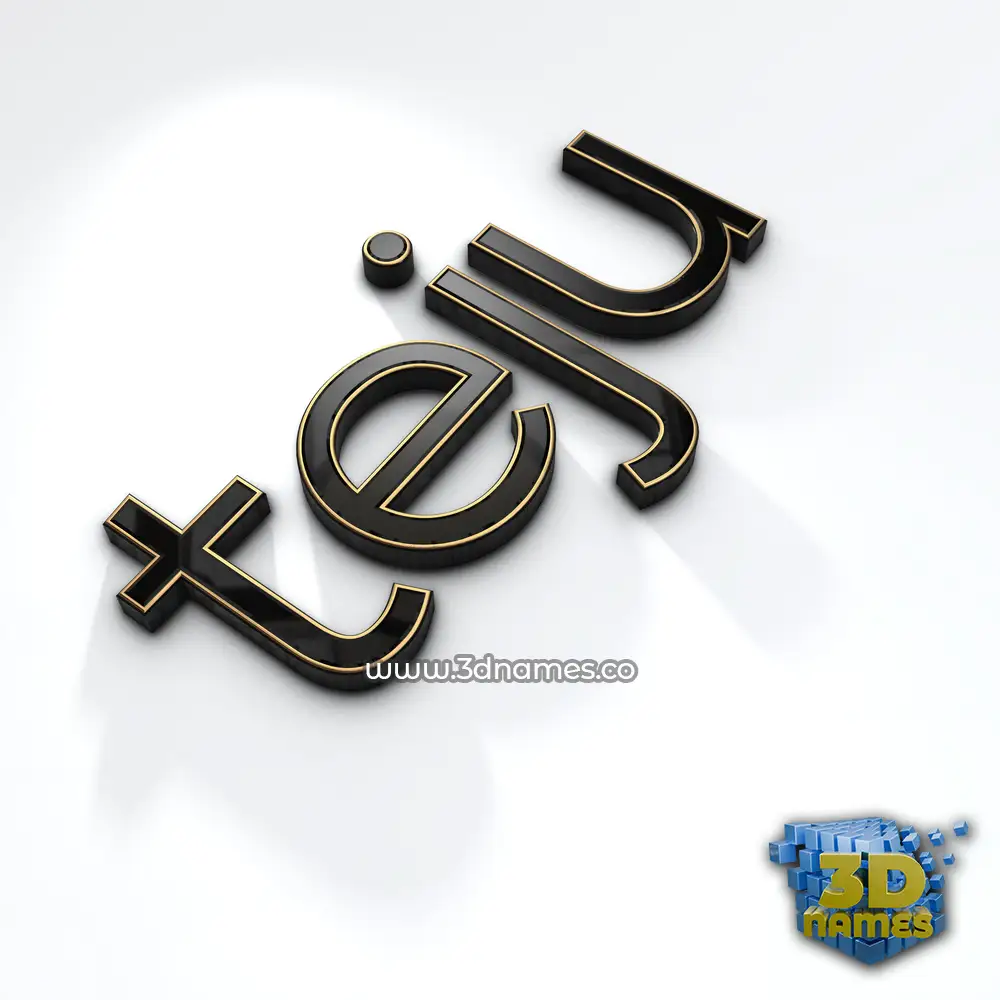 teju in Black'n'White style - 3D name wallpaper