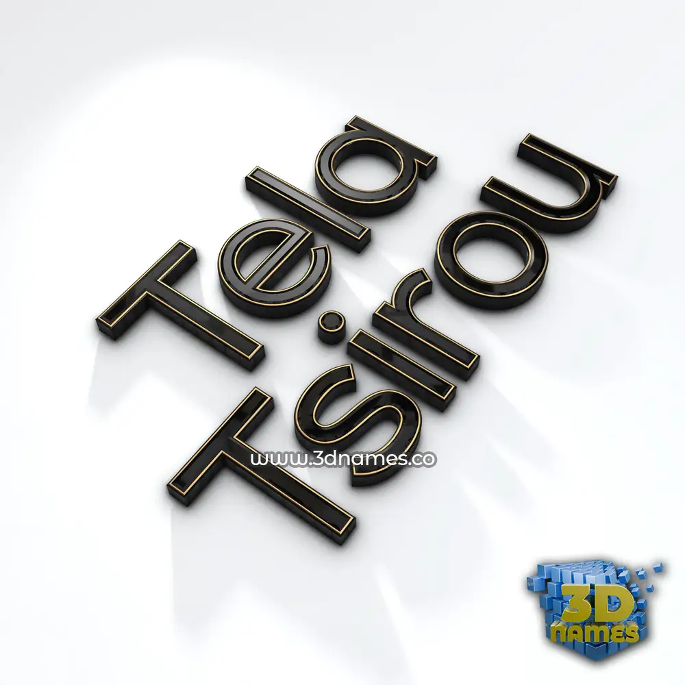 tela tsirou in Black'n'White style - 3D name wallpaper