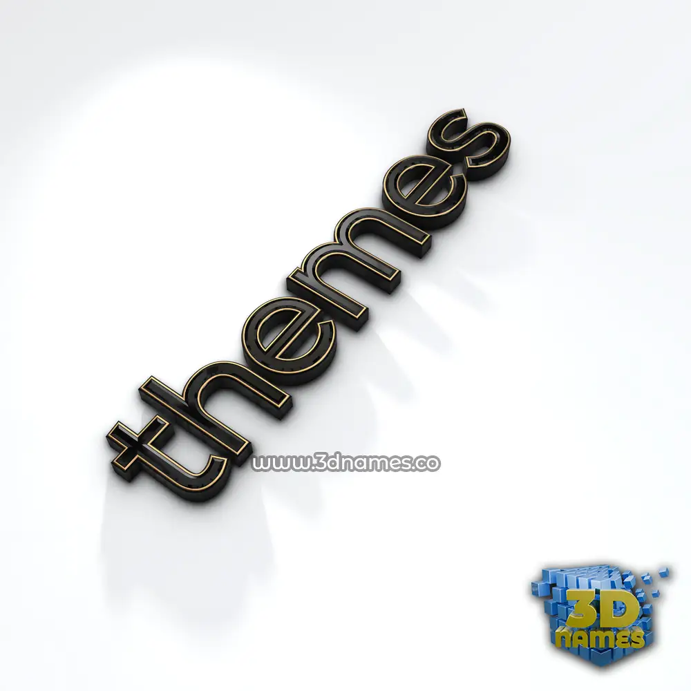 themes in Black'n'White style - 3D name wallpaper