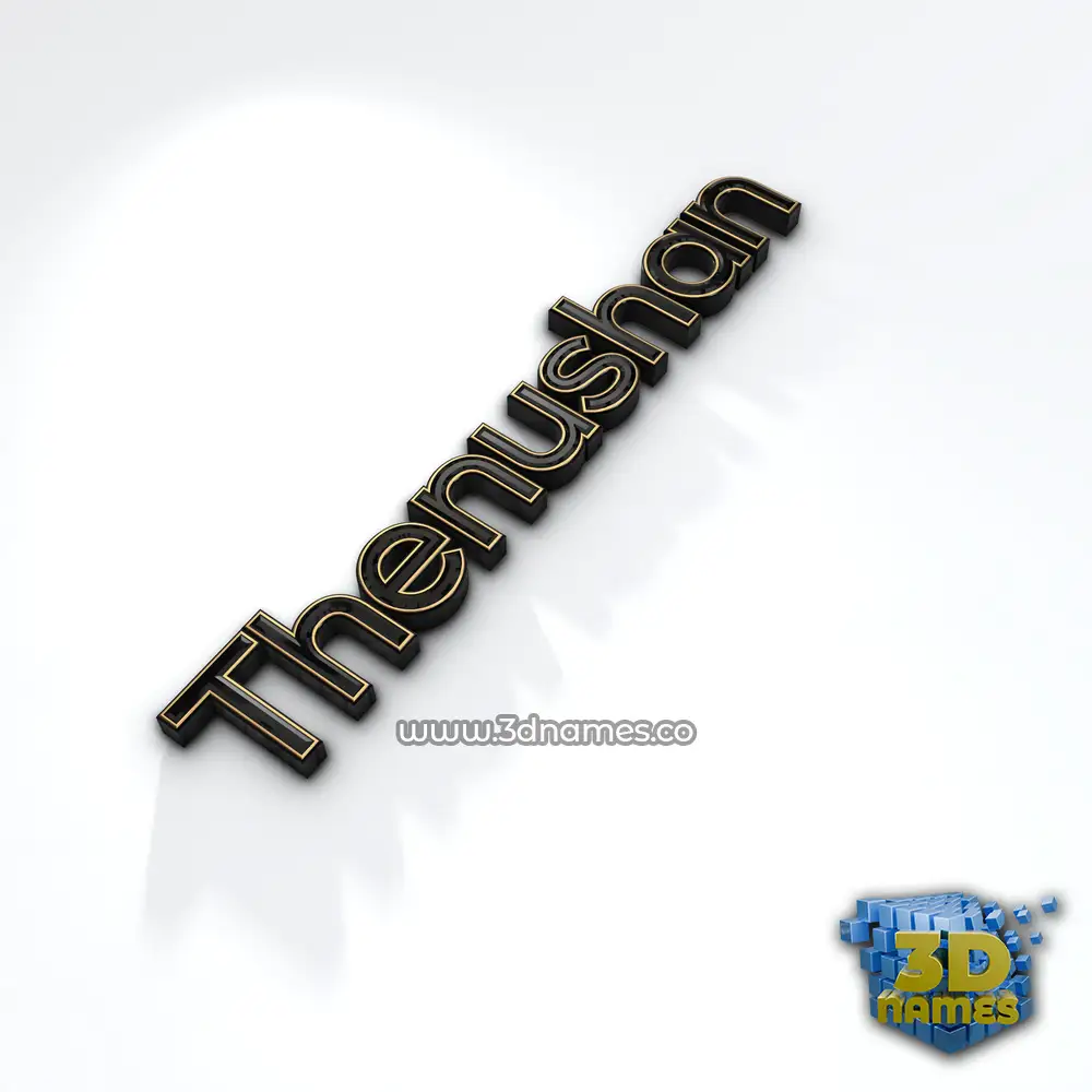 thenushan in Black'n'White style - 3D name wallpaper