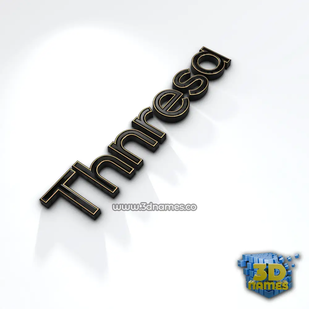thnresa in Black'n'White style - 3D name wallpaper