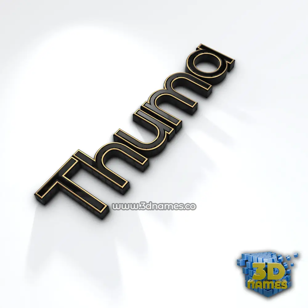 thuma in Black'n'White style - 3D name wallpaper