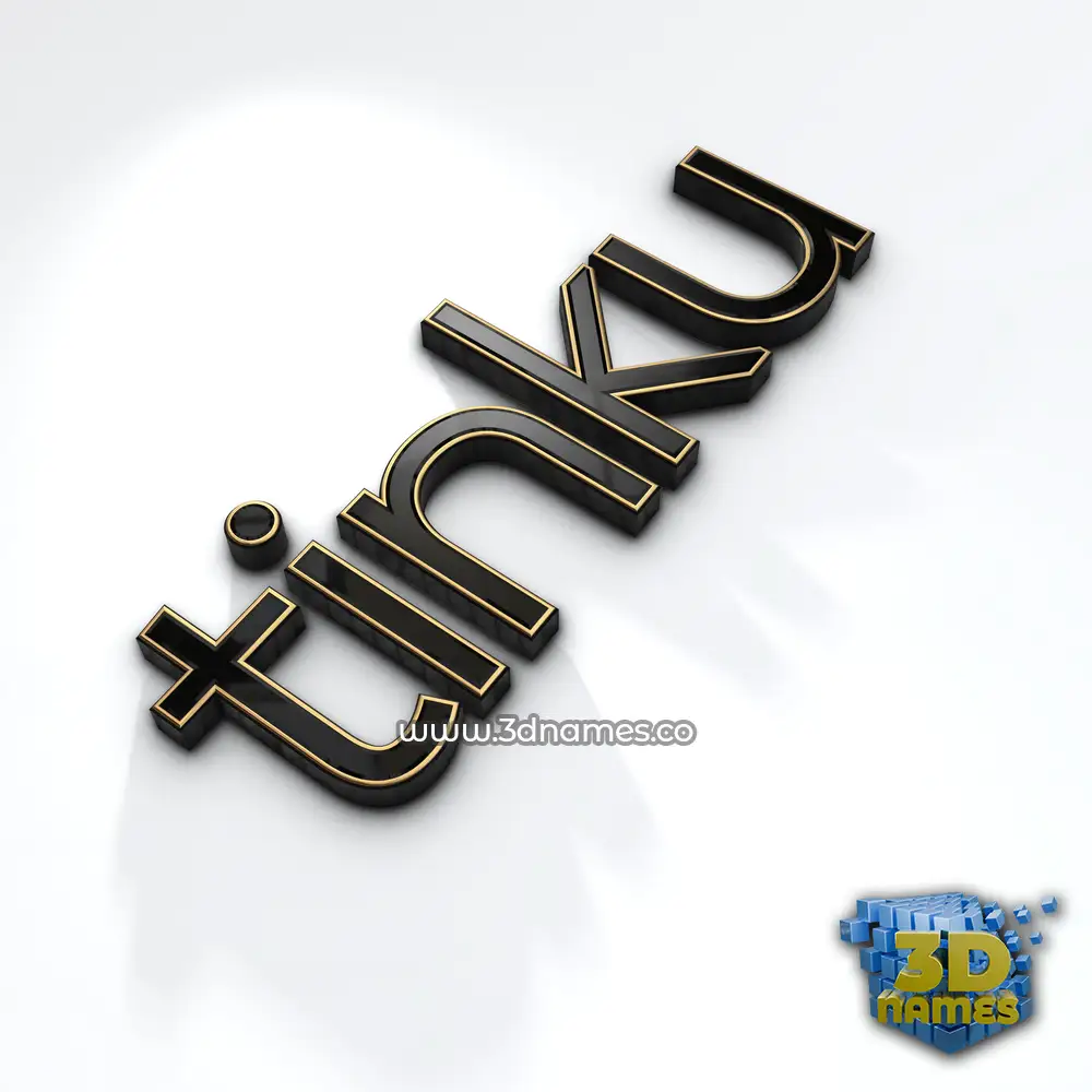 tinku in Black'n'White style - 3D name wallpaper
