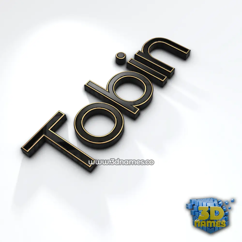 tobin in Black'n'White style - 3D name wallpaper