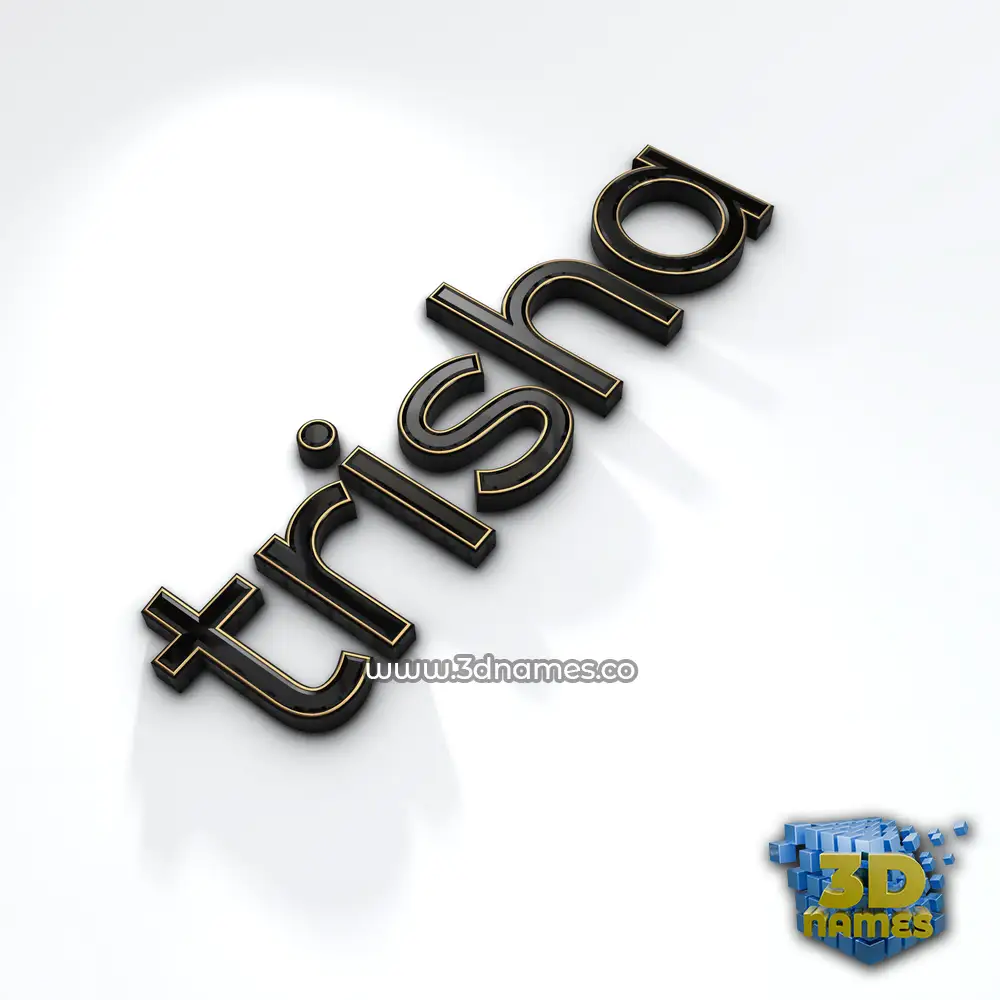 trisha in Black'n'White style - 3D name wallpaper