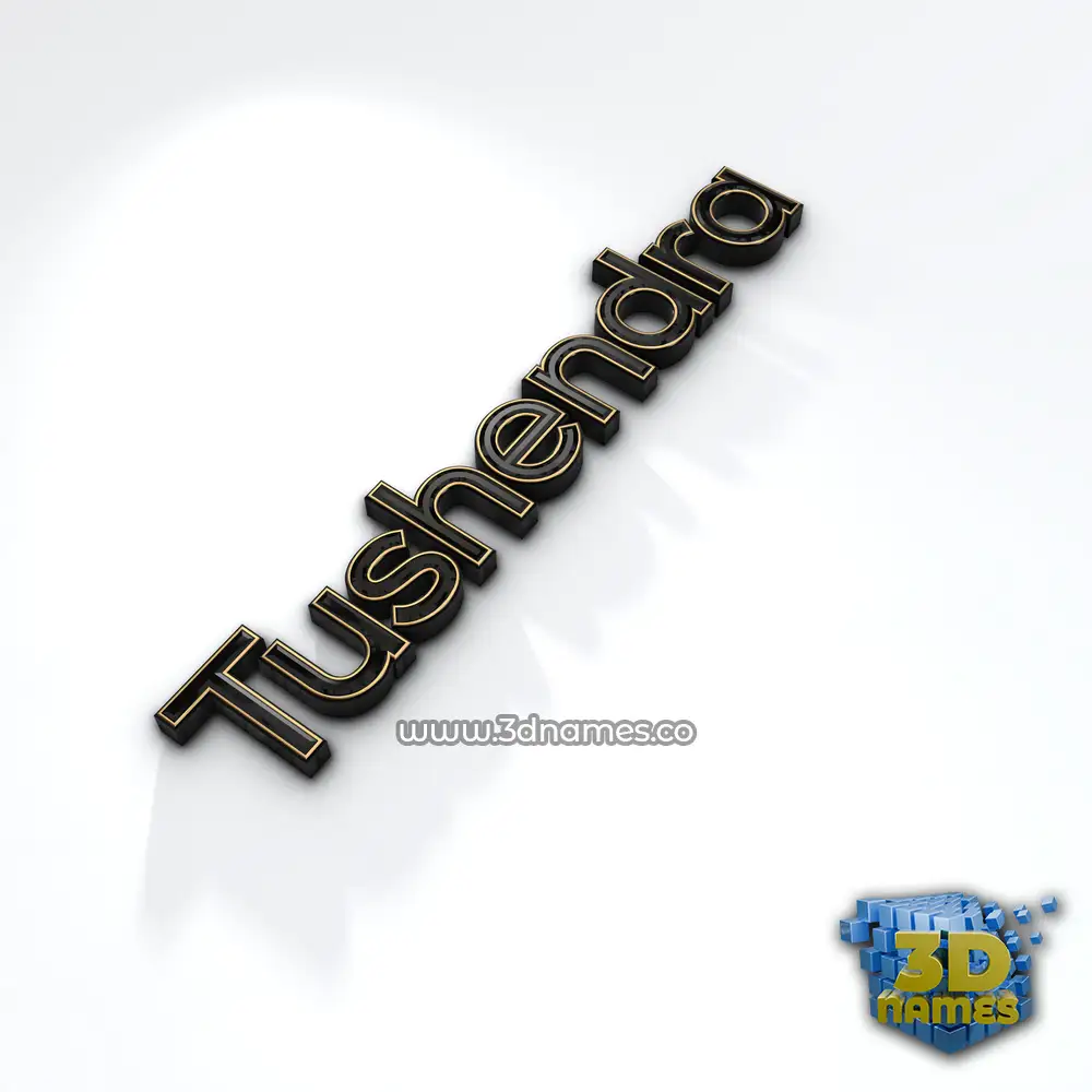 tushendra in Black'n'White style - 3D name wallpaper