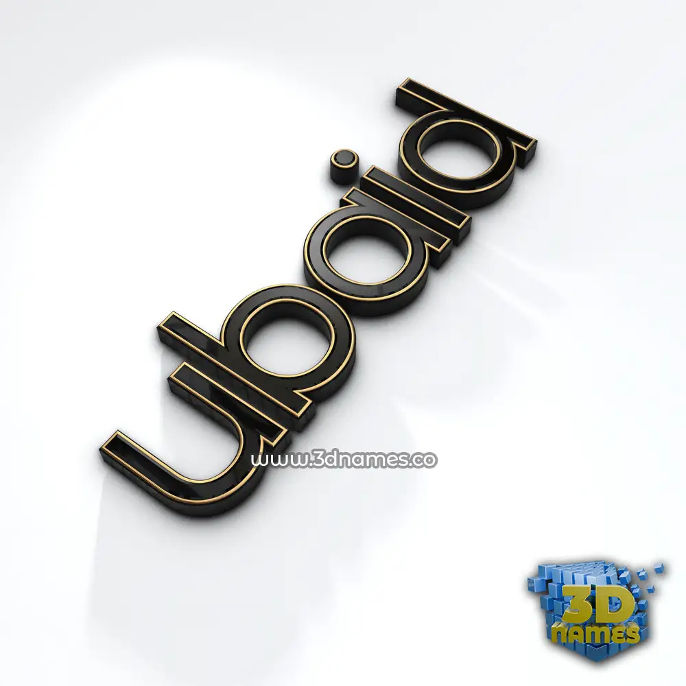 ubaid in Black'n'White style - 3D name wallpaper
