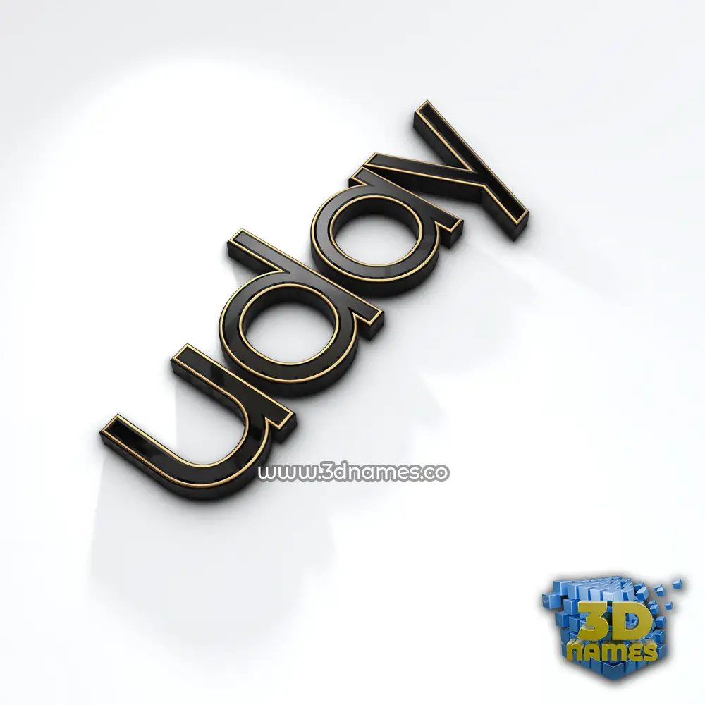 uday in Black'n'White style - 3D name wallpaper