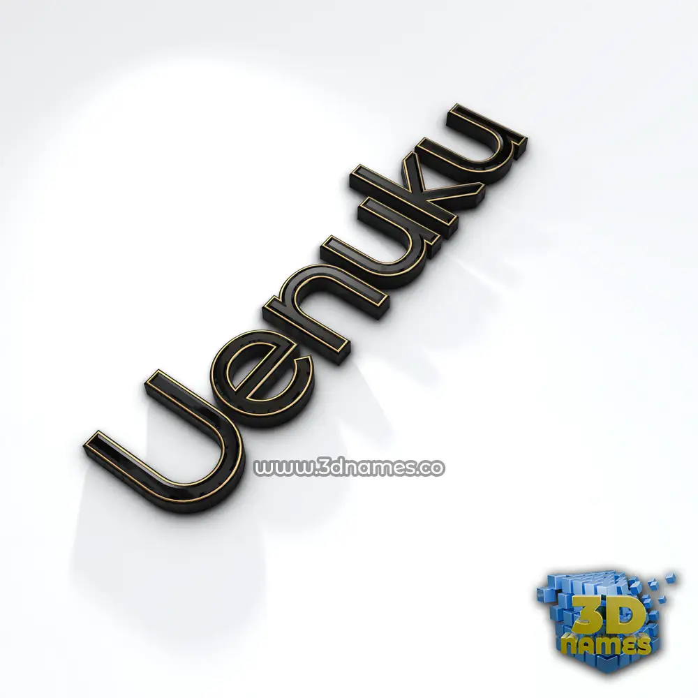 uenuku in Black'n'White style - 3D name wallpaper