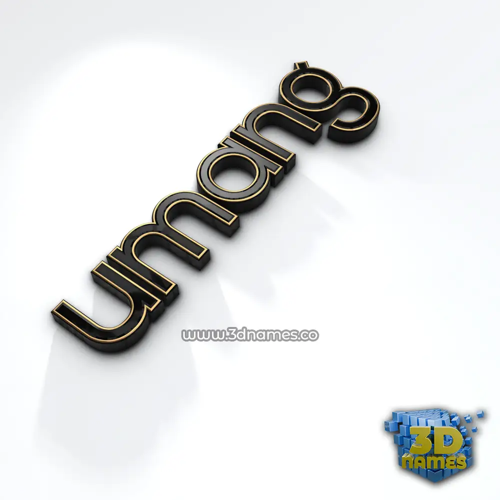 umang in Black'n'White style - 3D name wallpaper