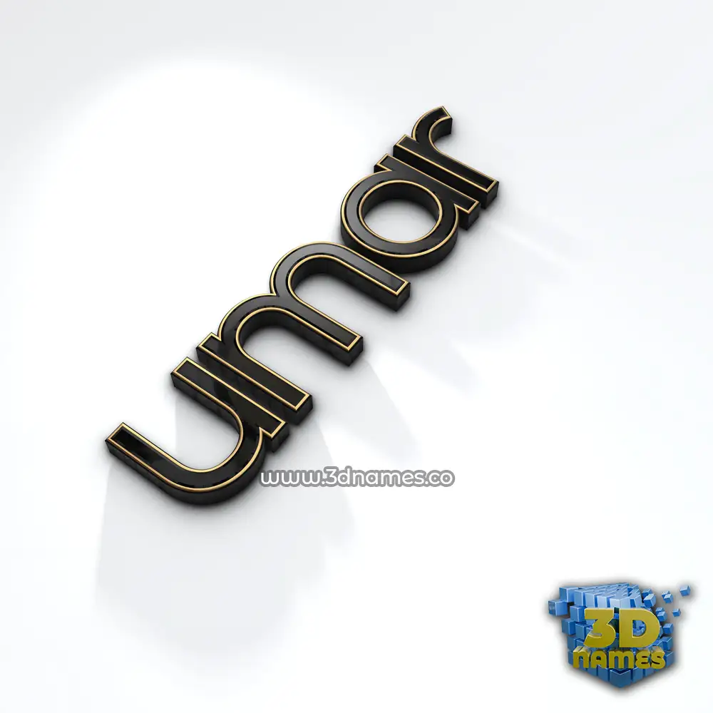 umar in Black'n'White style - 3D name wallpaper
