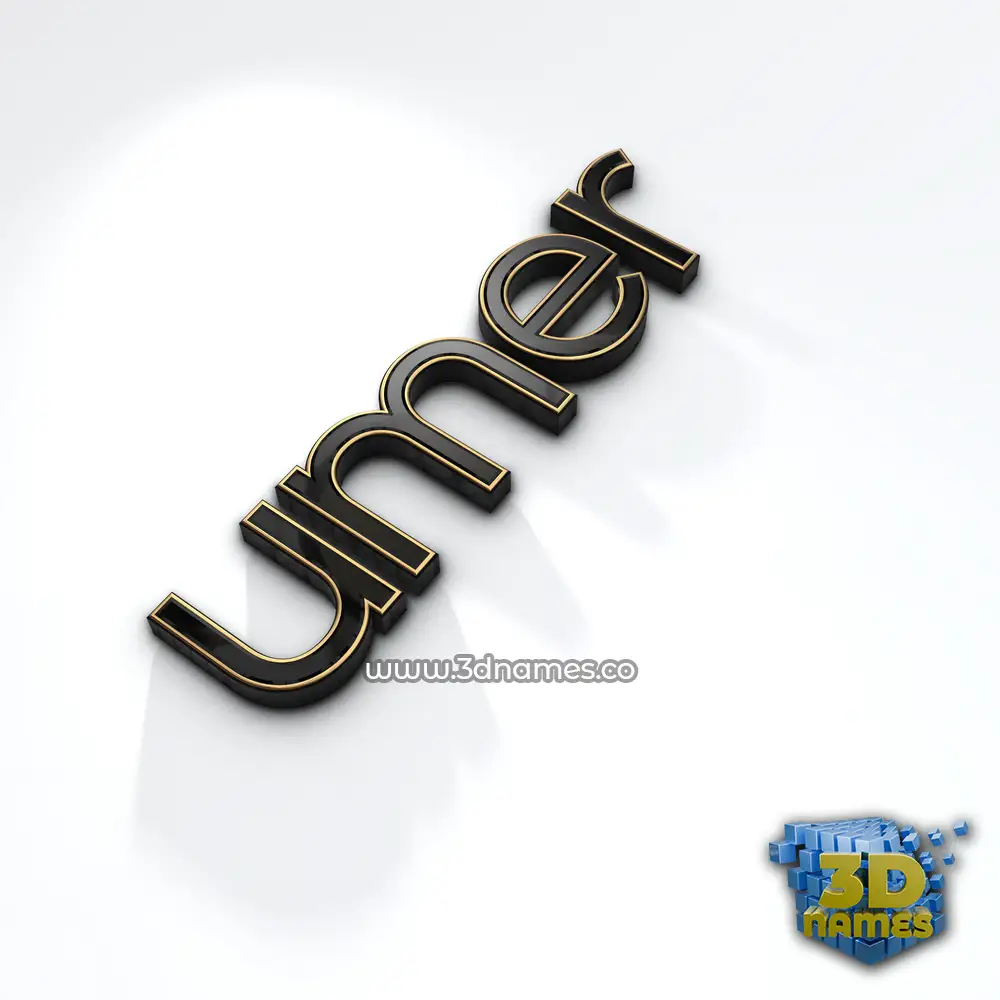 umer in Black'n'White style - 3D name wallpaper