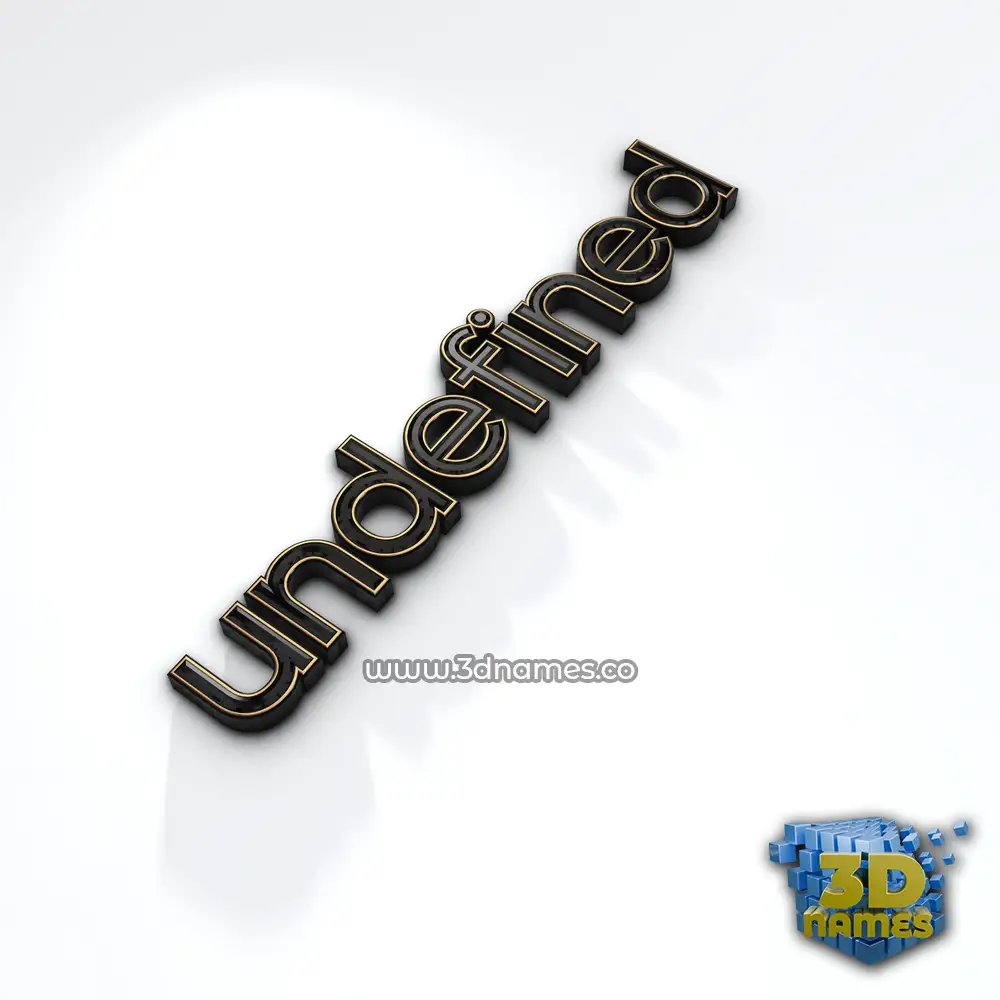 undefined in Black'n'White style - 3D name wallpaper