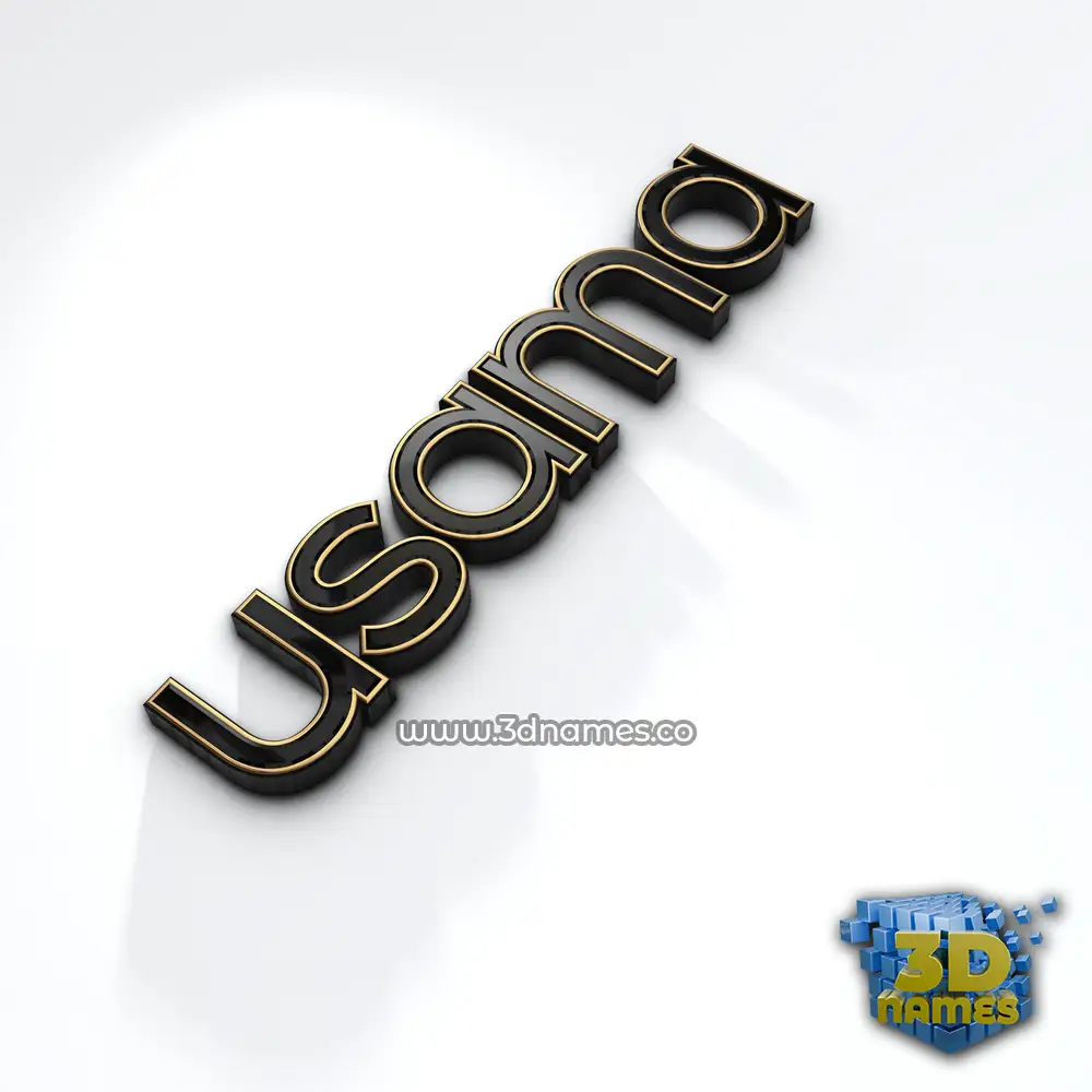 usama in Black'n'White style - 3D name wallpaper
