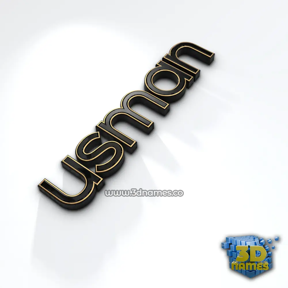 usman in Black'n'White style - 3D name wallpaper