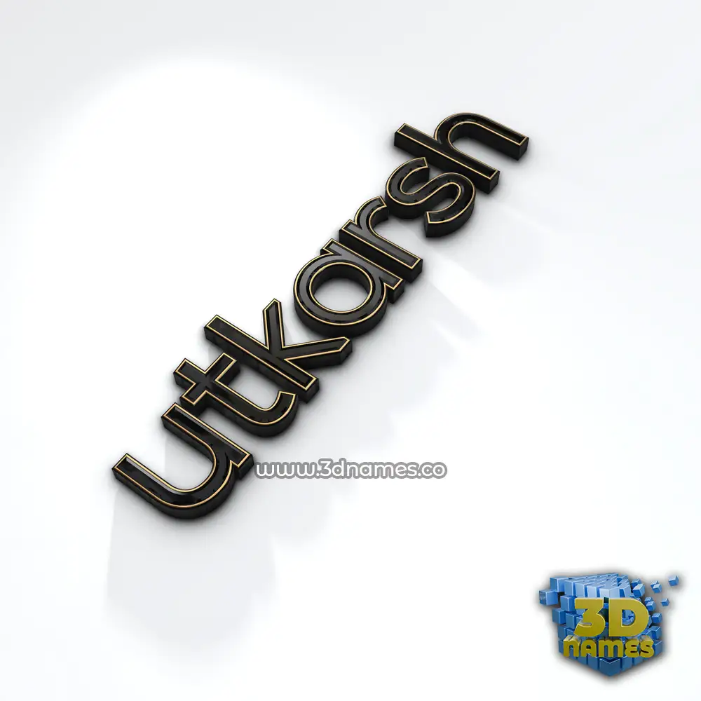 utkarsh in Black'n'White style - 3D name wallpaper