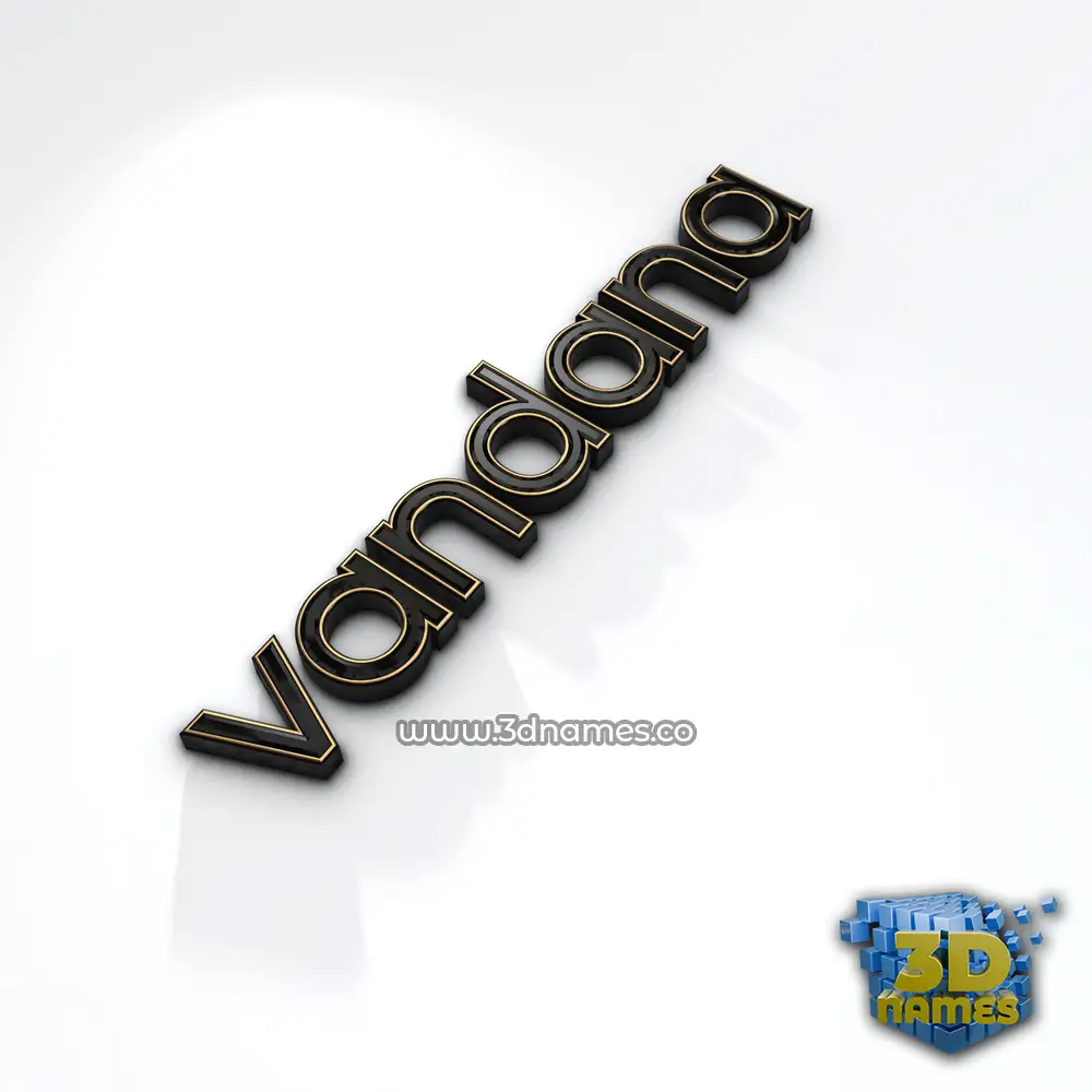 vandana in Black'n'White style - 3D name wallpaper