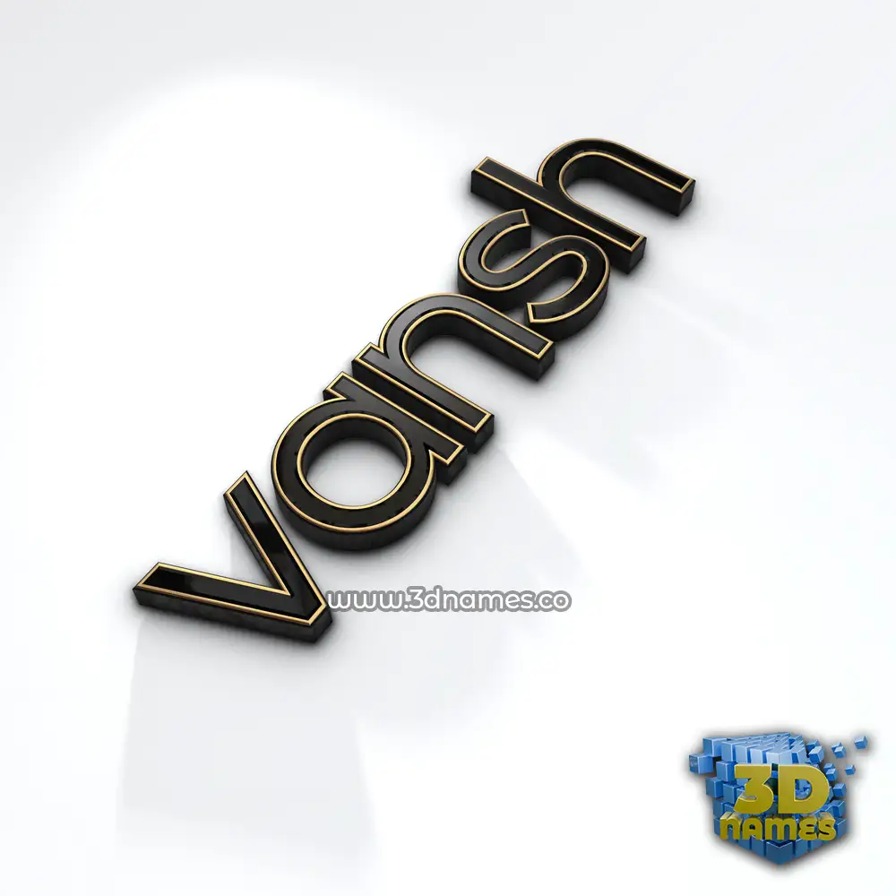 vansh in Black'n'White style - 3D name wallpaper