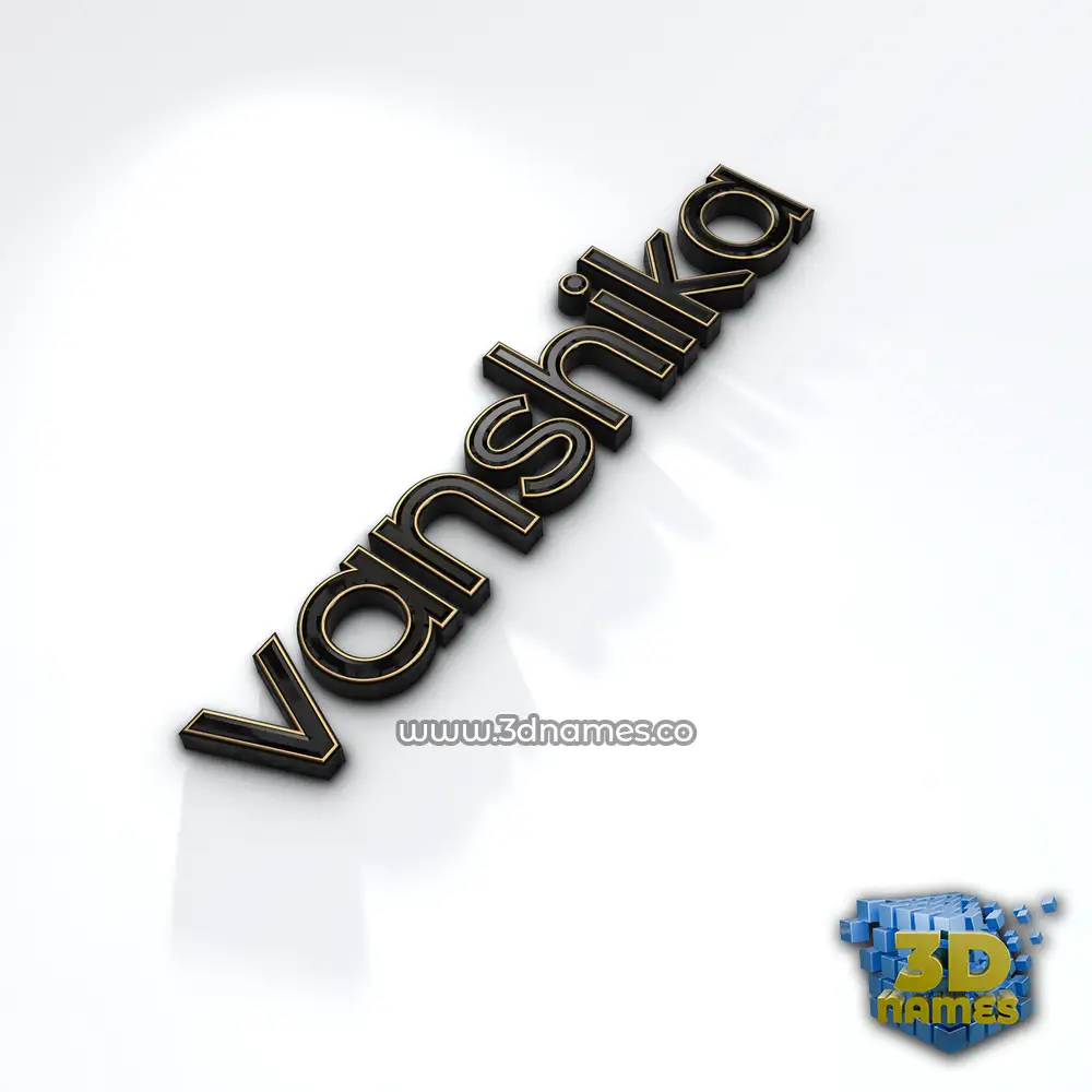 vanshika in Black'n'White style - 3D name wallpaper