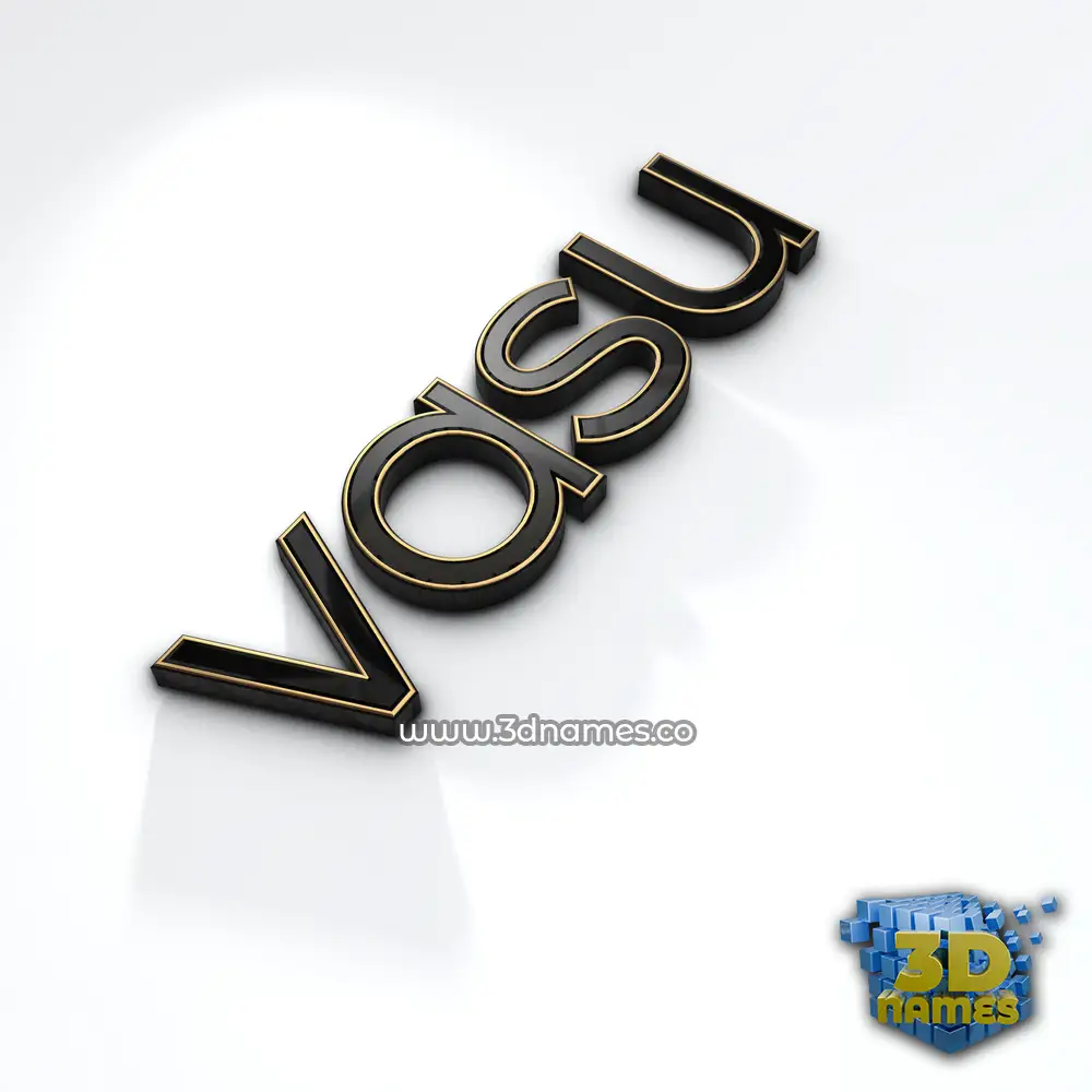 vasu in Black'n'White style - 3D name wallpaper