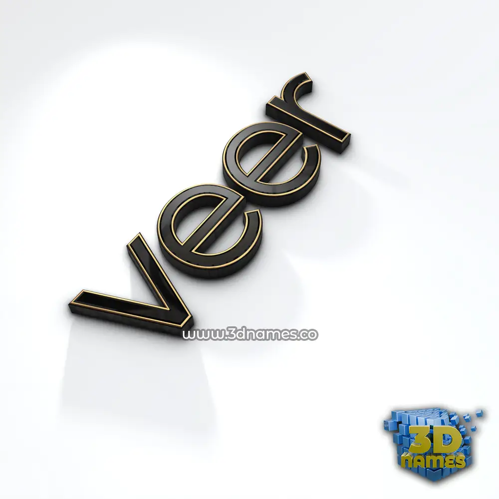 veer in Black'n'White style - 3D name wallpaper