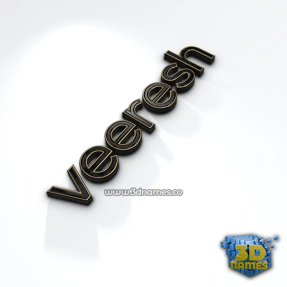 veeresh in Black'n'White style - 3D name wallpaper