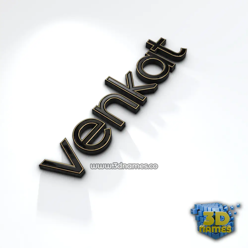 venkat in Black'n'White style - 3D name wallpaper