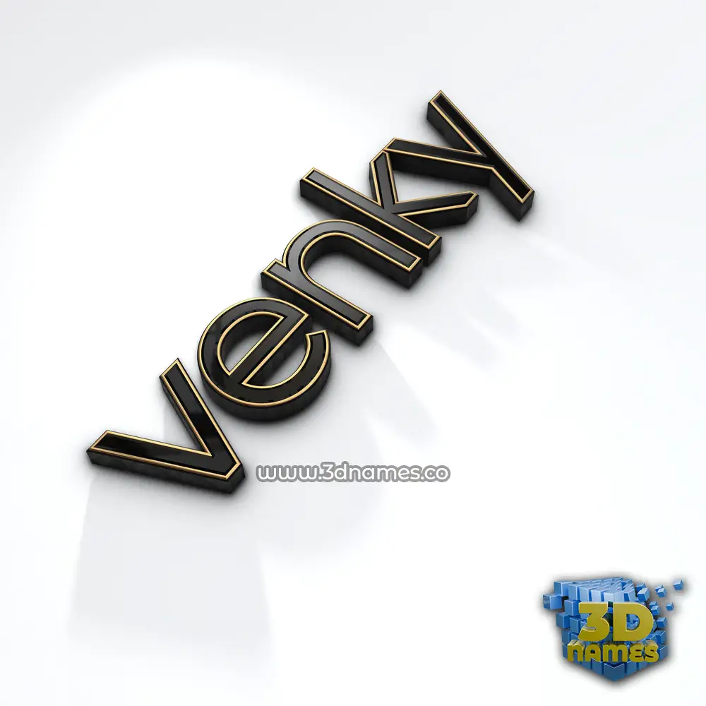 venky in Black'n'White style - 3D name wallpaper