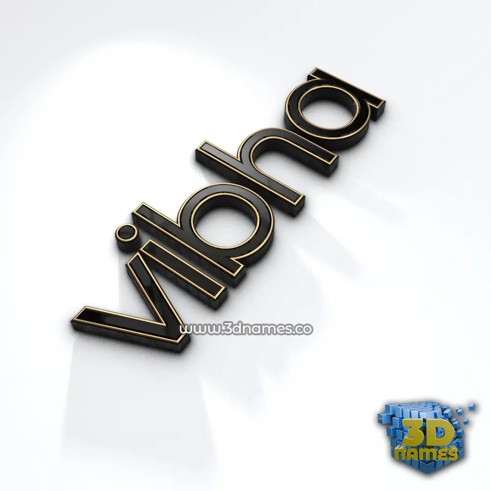 vibha in Black'n'White style - 3D name wallpaper