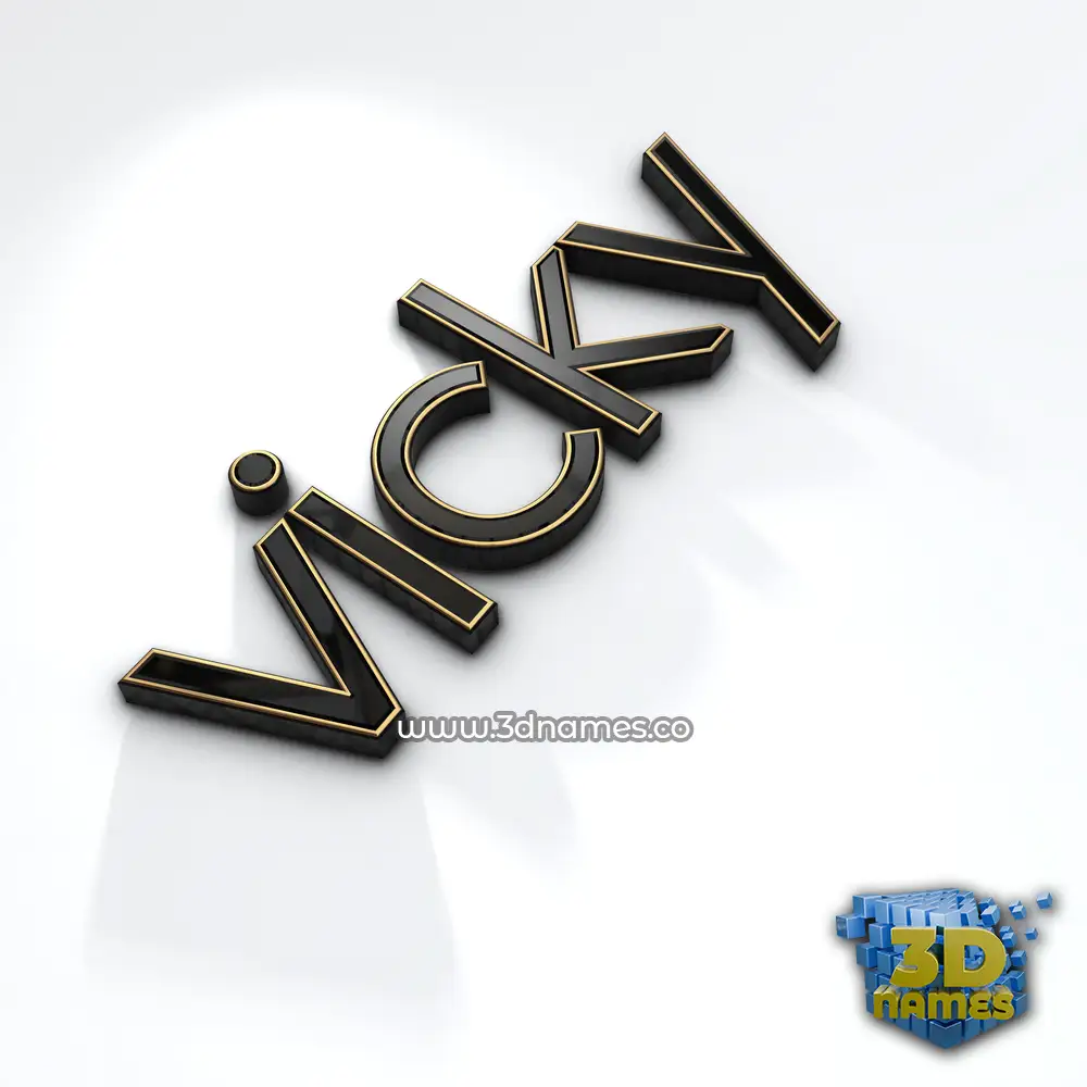 vicky in Black'n'White style - 3D name wallpaper