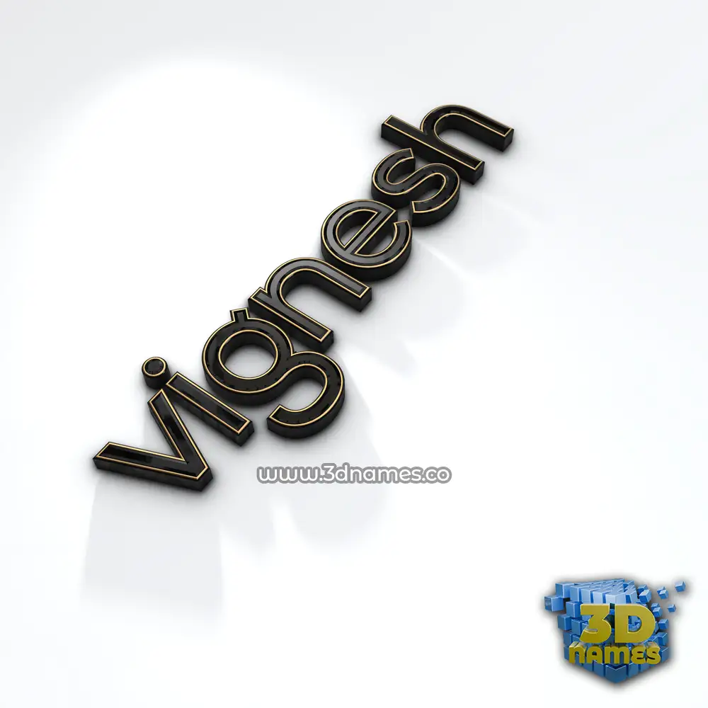 vignesh in Black'n'White style - 3D name wallpaper