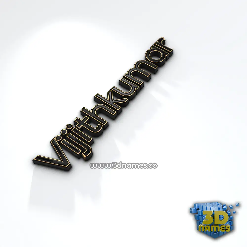 vijithkumar in Black'n'White style - 3D name wallpaper