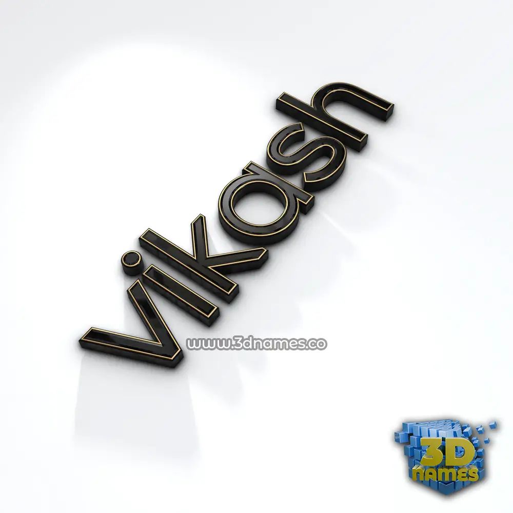 vikash in Black'n'White style - 3D name wallpaper