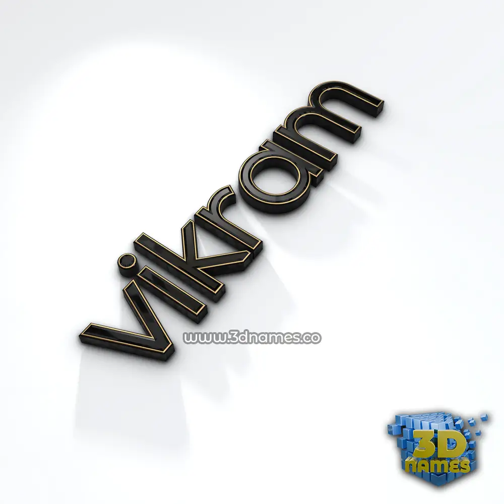 vikram in Black'n'White style - 3D name wallpaper