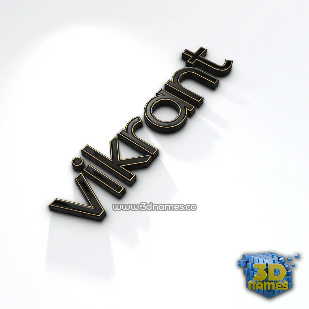 vikrant in Black'n'White style - 3D name wallpaper