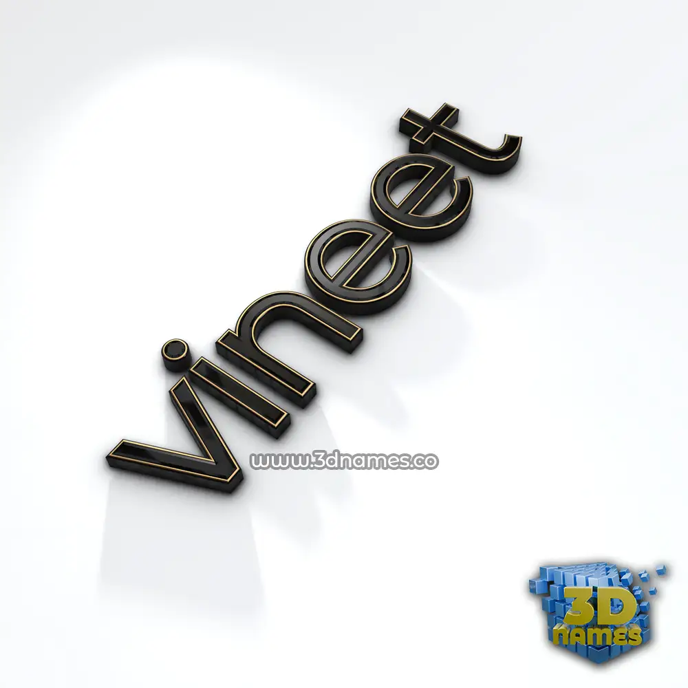 vineet in Black'n'White style - 3D name wallpaper