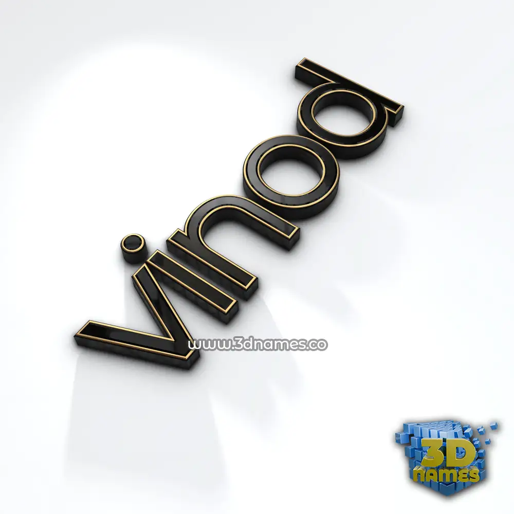 vinod in Black'n'White style - 3D name wallpaper