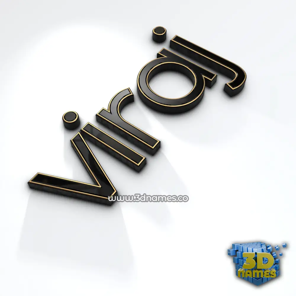 viraj in Black'n'White style - 3D name wallpaper