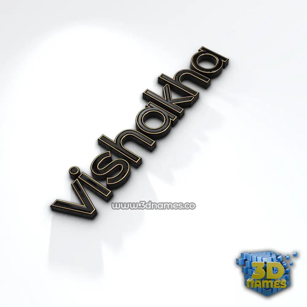 vishakha in Black'n'White style - 3D name wallpaper