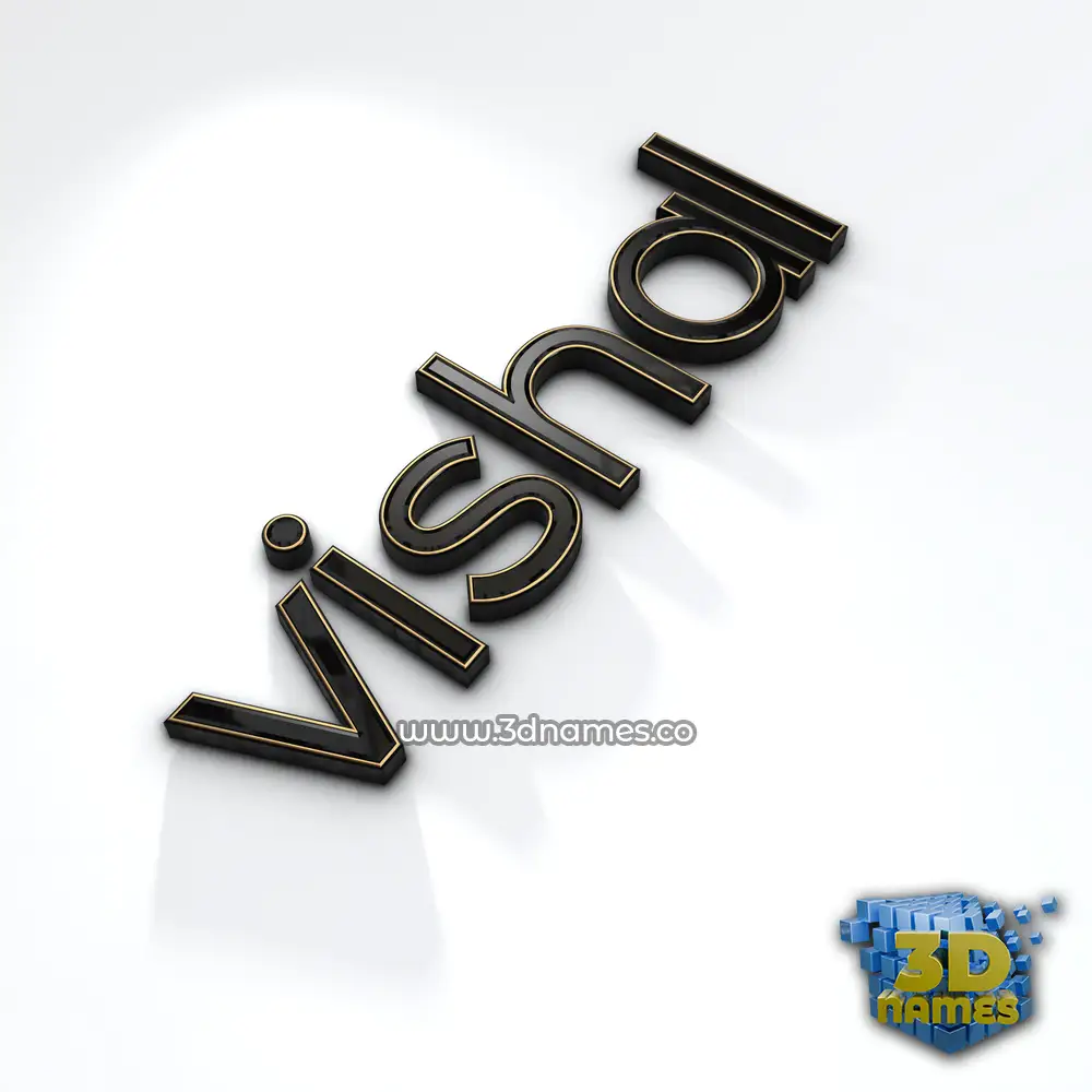 vishal in Black'n'White style - 3D name wallpaper